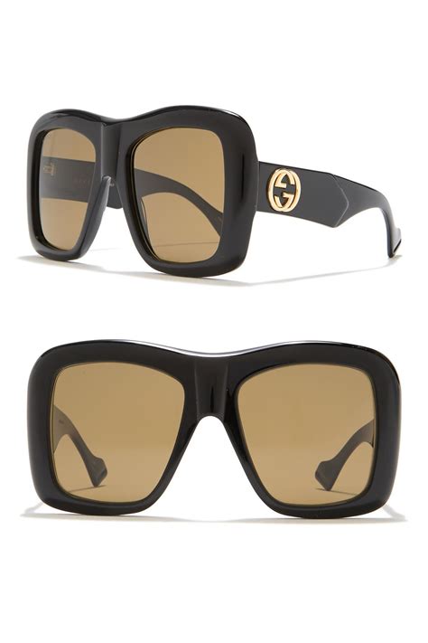 gucci oversized sunglasses mens|Gucci 54mm oversized square sunglasses.